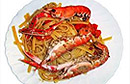 Linguine con scampi